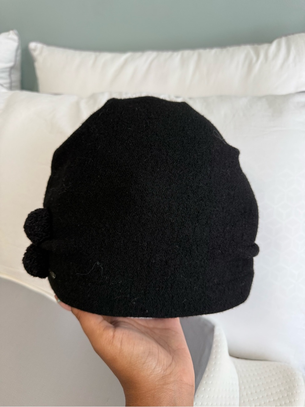 Willi Delia Black Wool Hat
